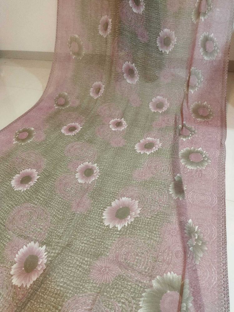 Printed Sari With Blouse