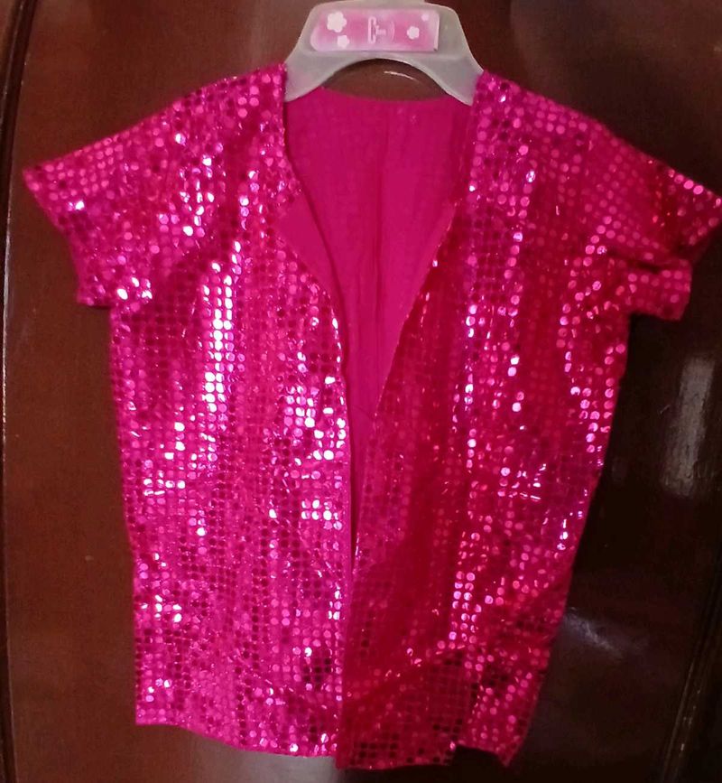 Sparkly Pink Girls Top