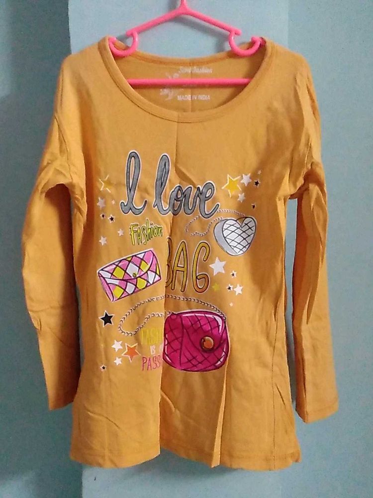 Cute Girls Graphic Print Top