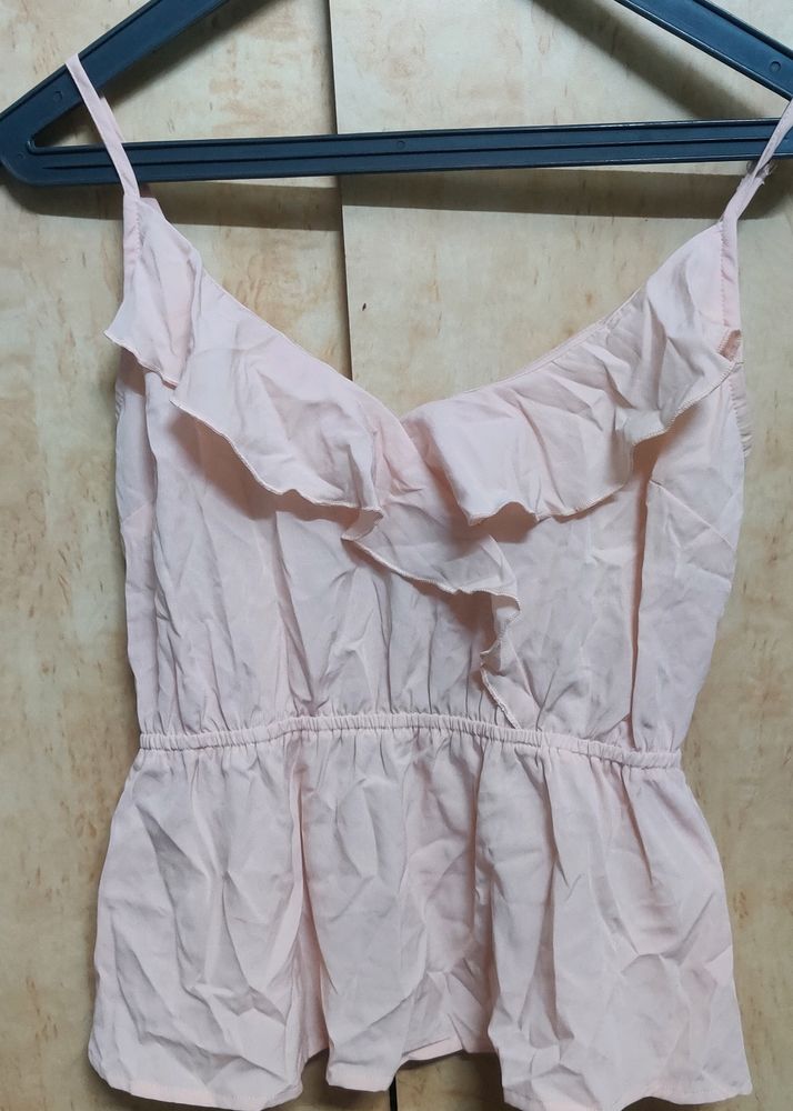 Beautiful blush pink structured Spaghetti Top