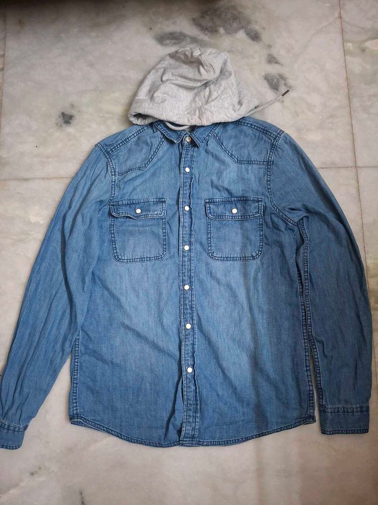 Hooded Denim Jacket