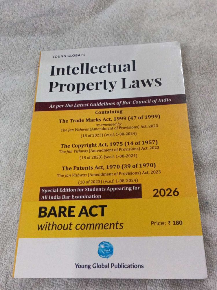 Intellectual Property Laws - Bare Act