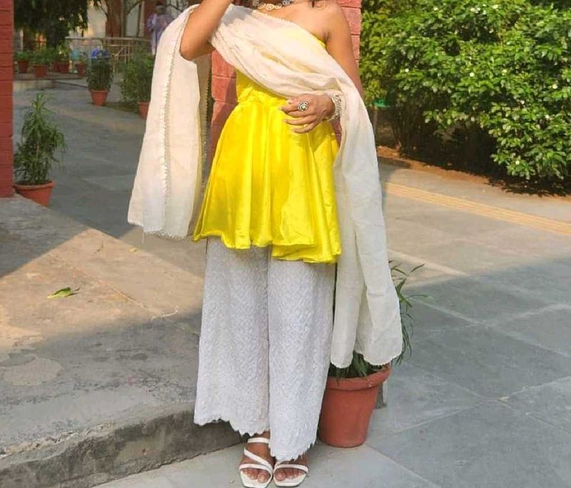 Yellow Tube Anarkali