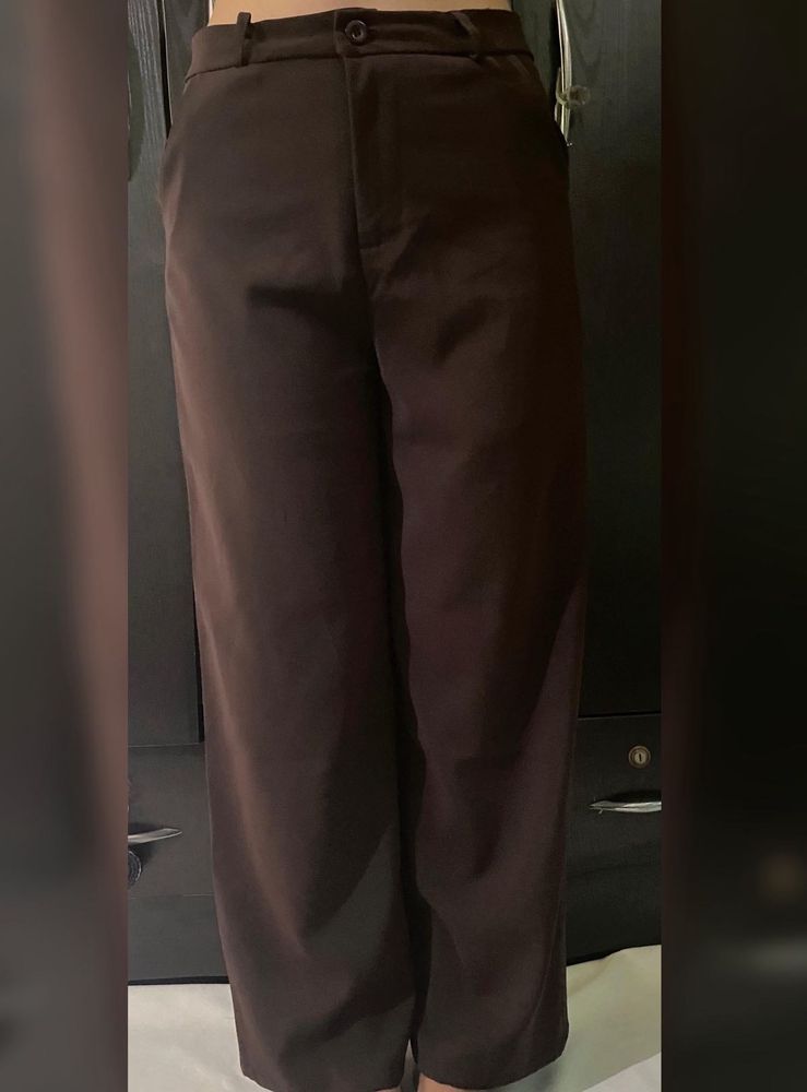 Brown Wide Leg Trousers