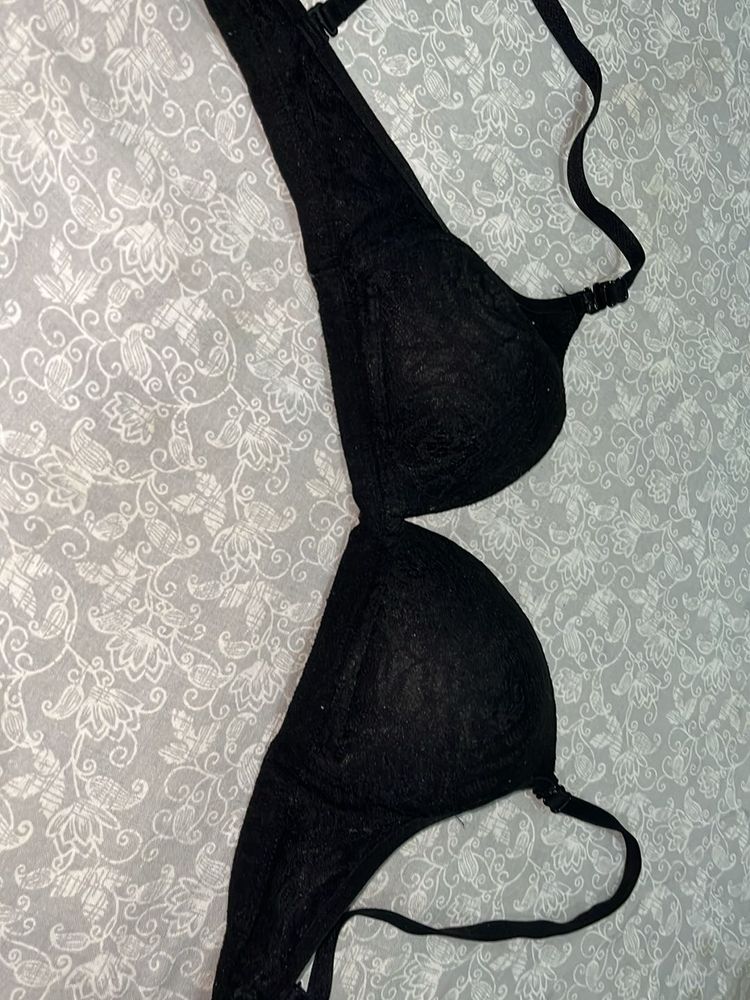 Black Lace Bra