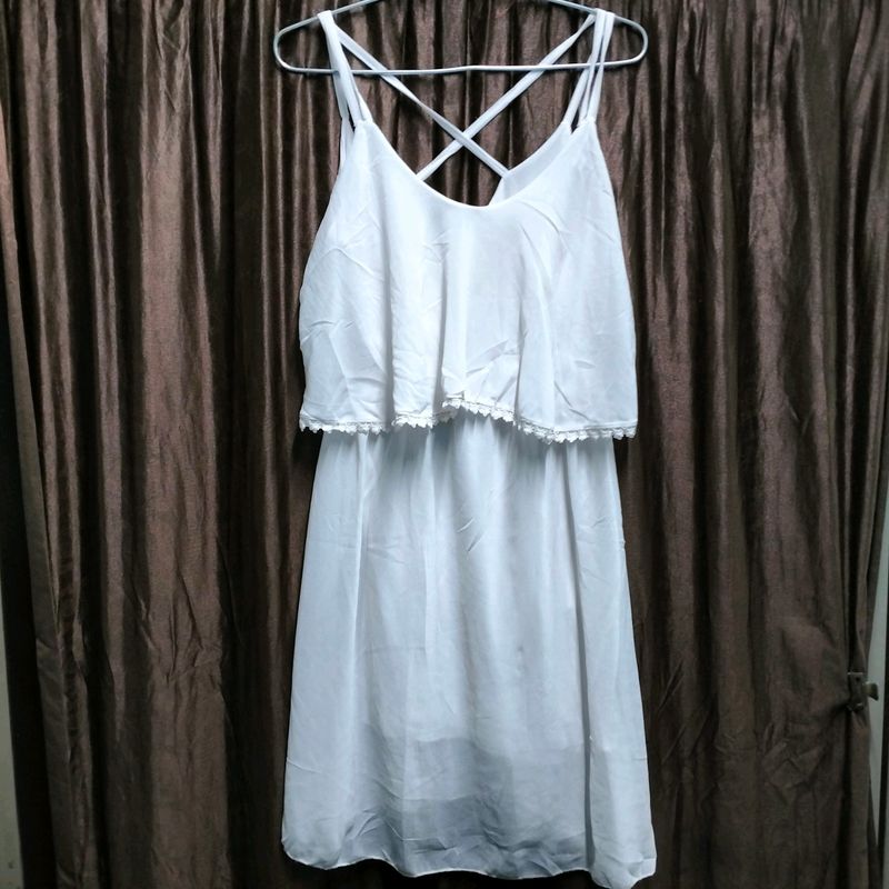 Party Wear White Onepiece