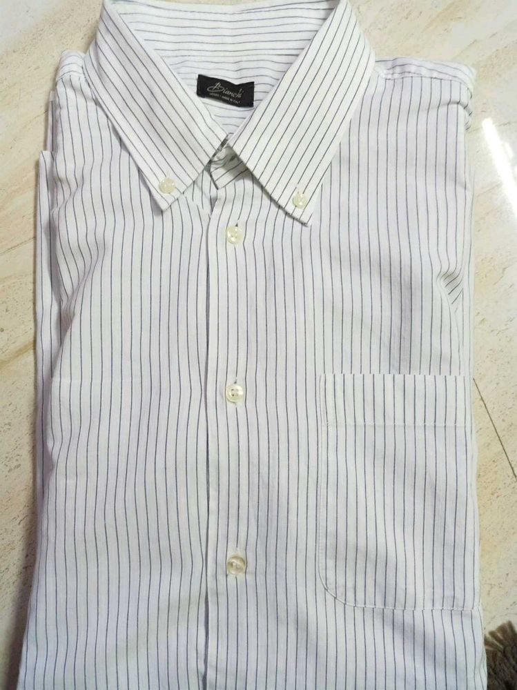 LAST PRICE NEW BIANCHI Striped Half Sleeve Shirt