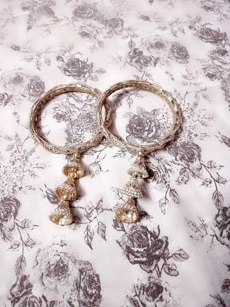 Sparkling Bangles with Hanging Details
