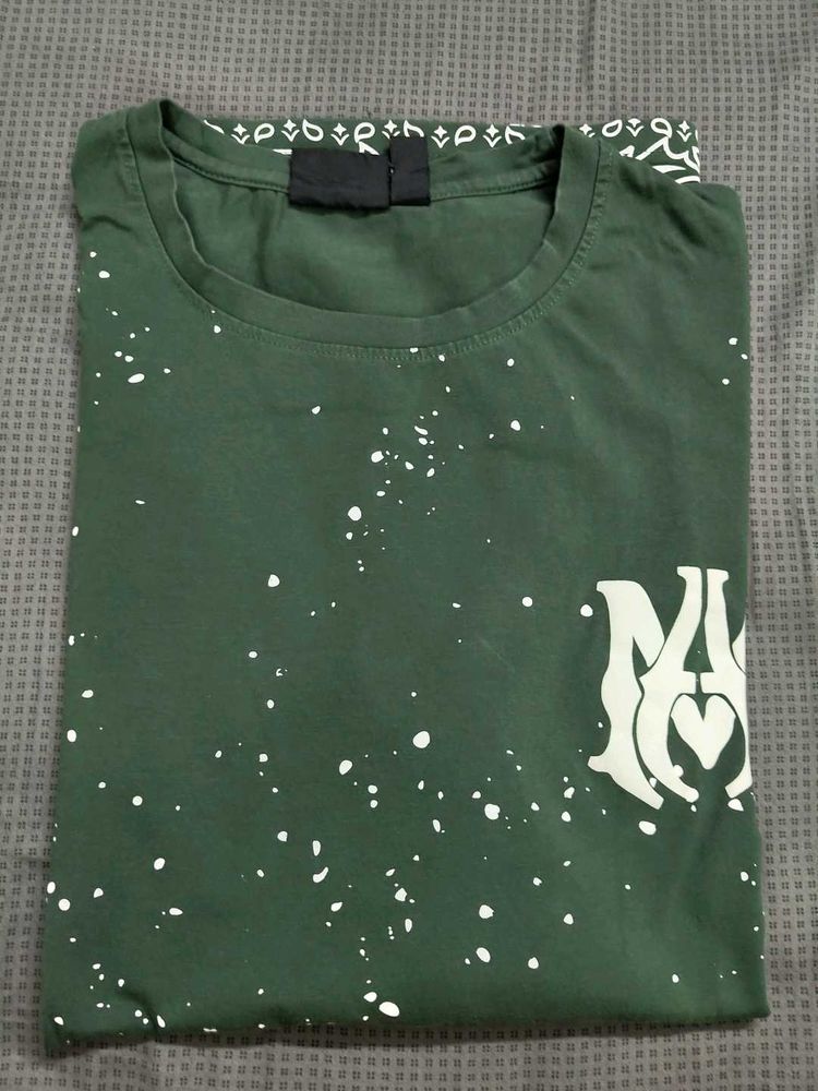 Green Splatter Paint T-Shirt