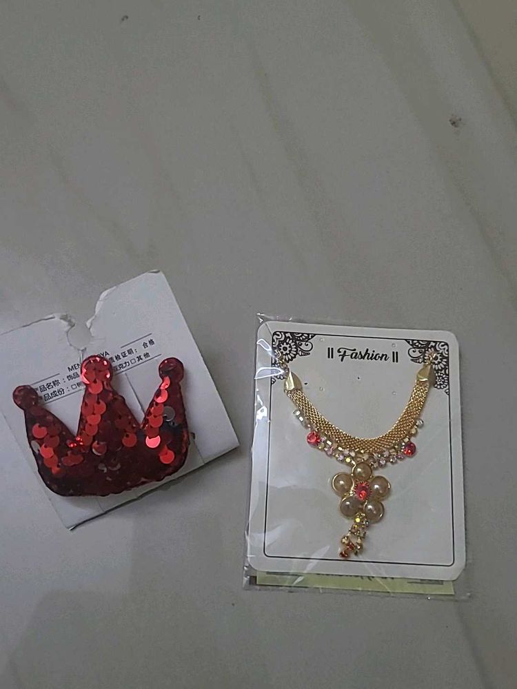Hair Clip And Necklace