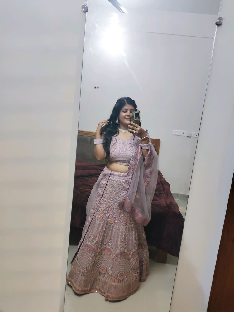 Mauve Color Lehenga Set ( Freebie)