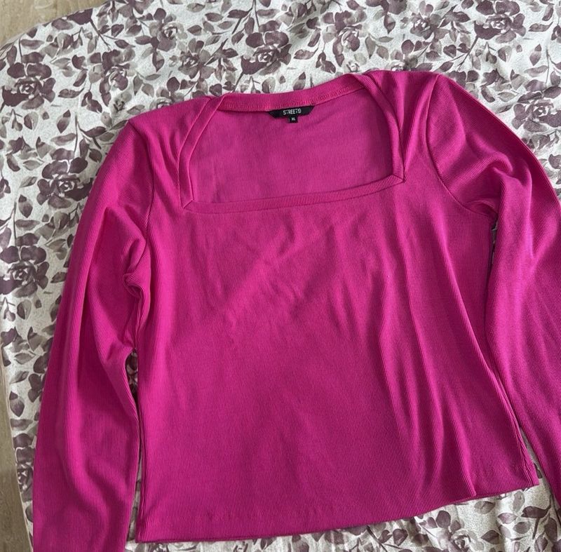 Pink Long Sleeve Top