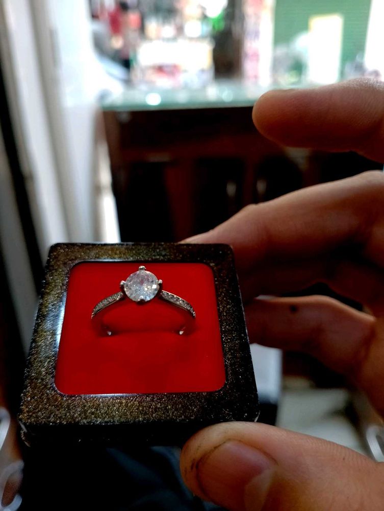 Diamond Ring Pure Silver 925