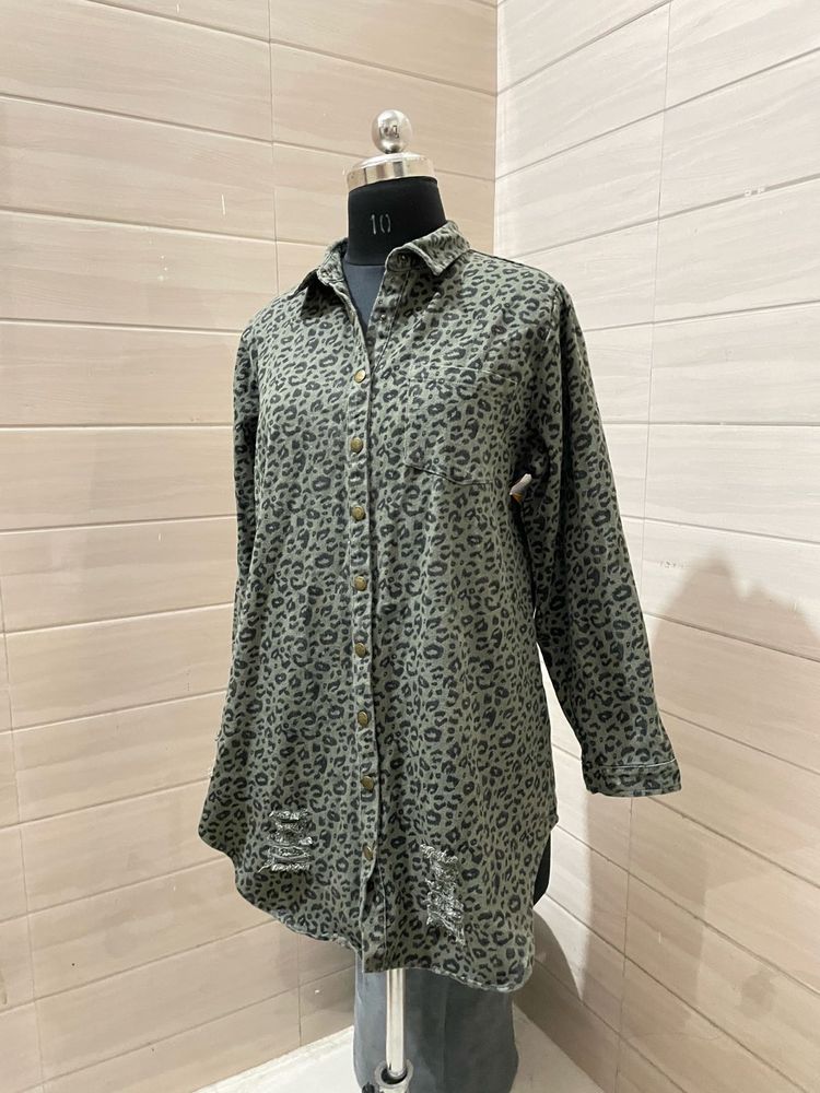 Leopard print DesignOVERSIZED shirt