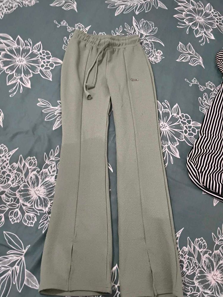Olive Green Flare Leggings