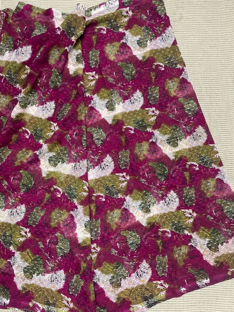Pink Printed Saree