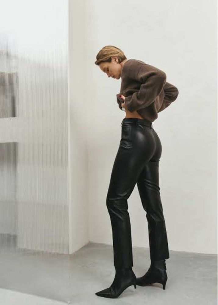 Zara Faux Leather Vintage Pant