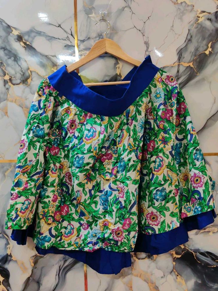 globus Floral Print flair skirt large size