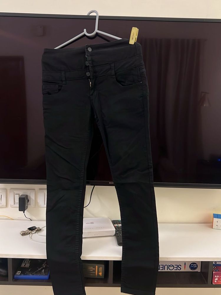 Black High-Waisted Pants