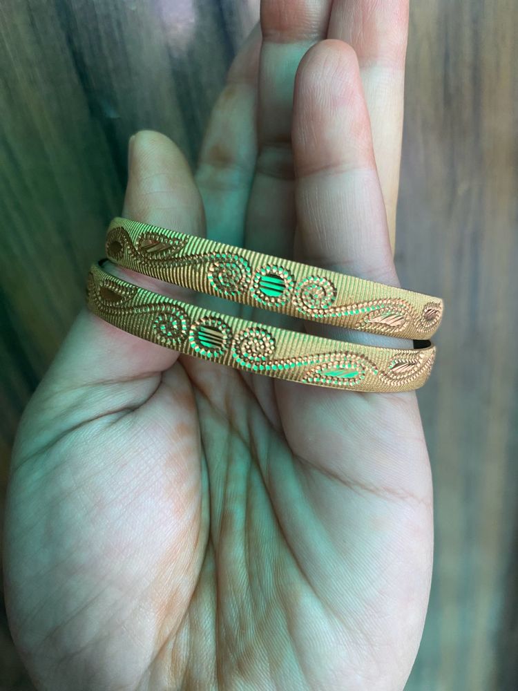 Gold Plated Bangles (Antitarnish)