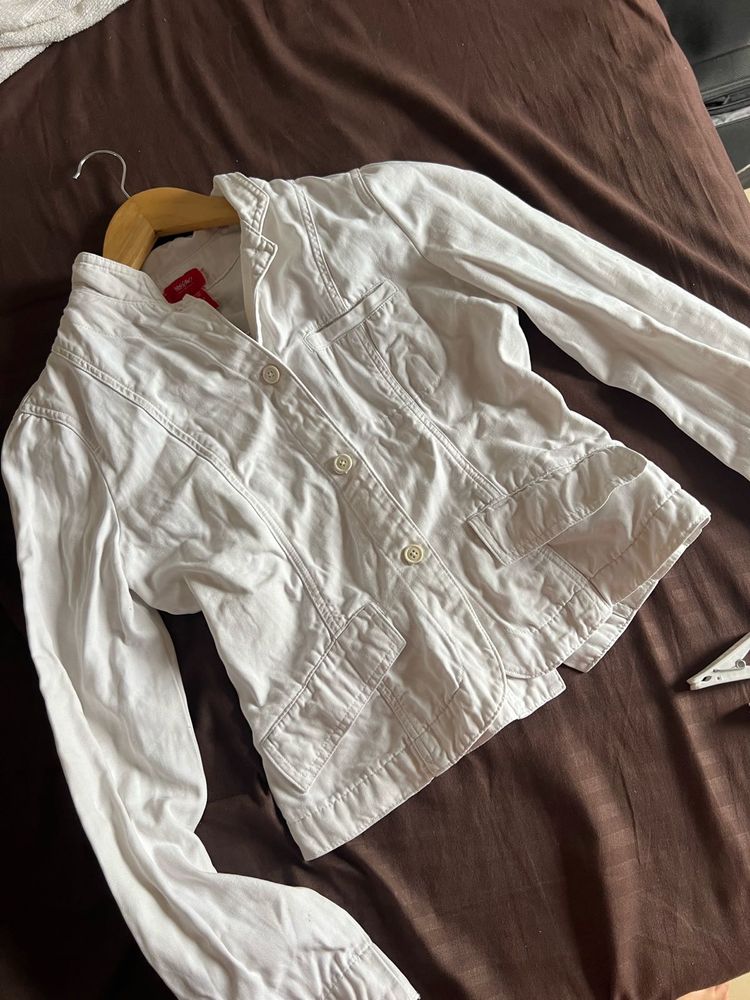 White Denim Jacket For Women