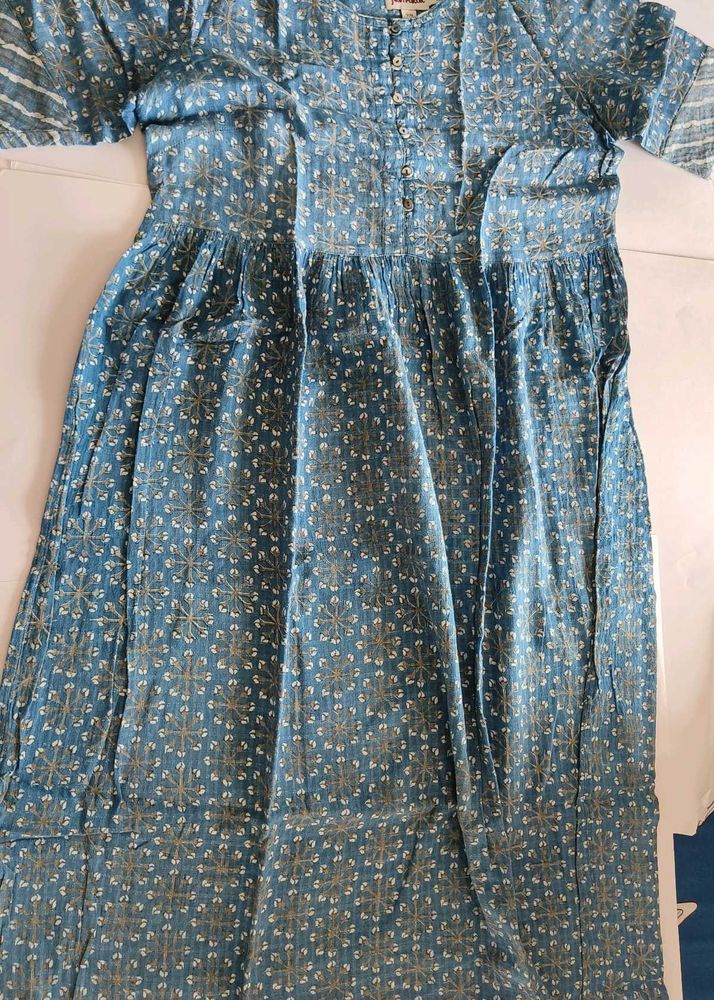 Blue Printed Kurta/dress