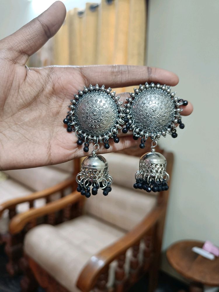 Oxidised Jhumka