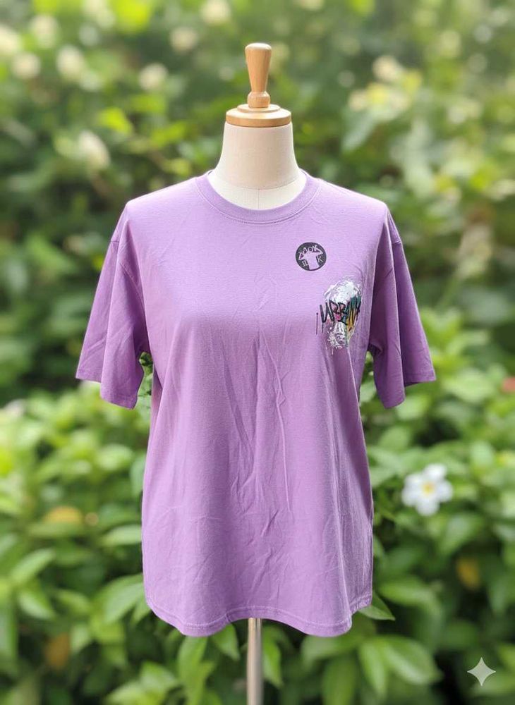 Purple Graphic T-Shirt(oversized)