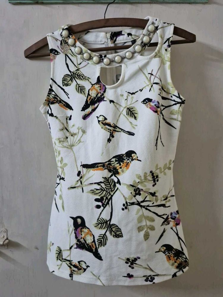 Printed Sleeveless Top