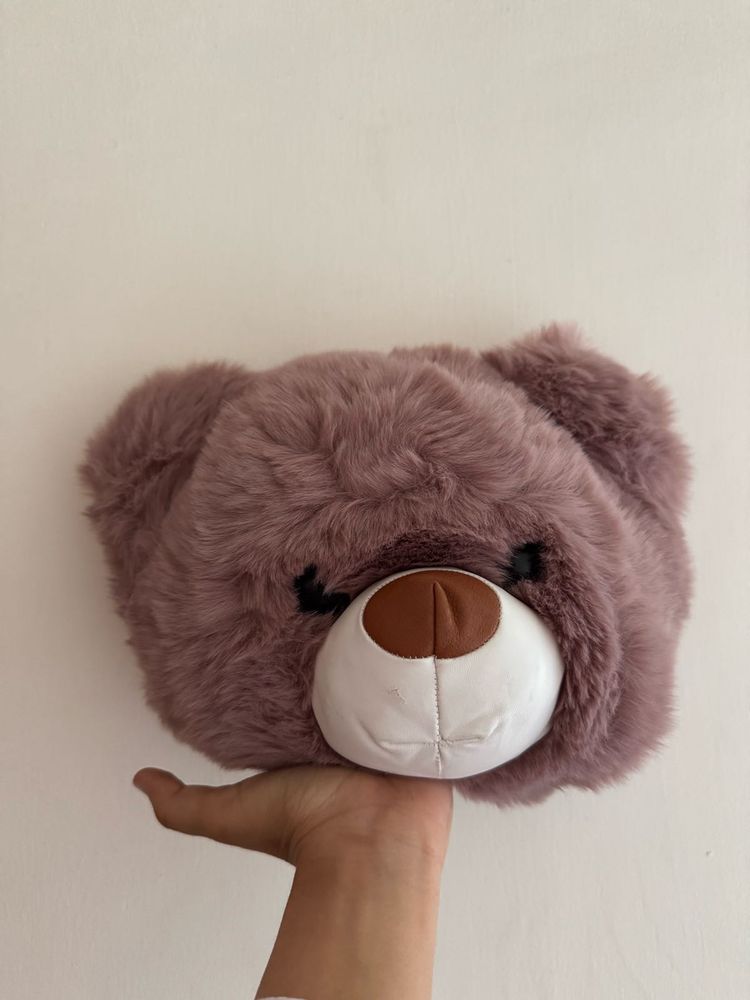 Plush Bear Head Pillow With Flaw /Freebie On 3k