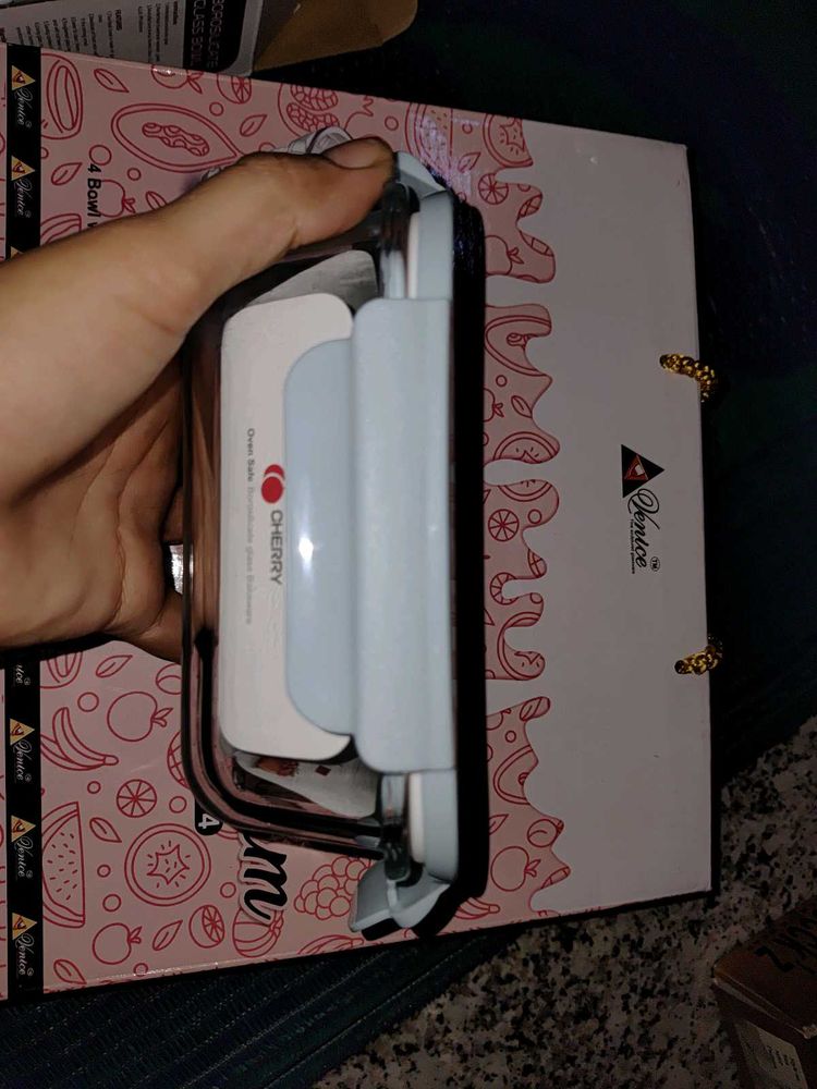 Glass Tiffin Boxed With Lids