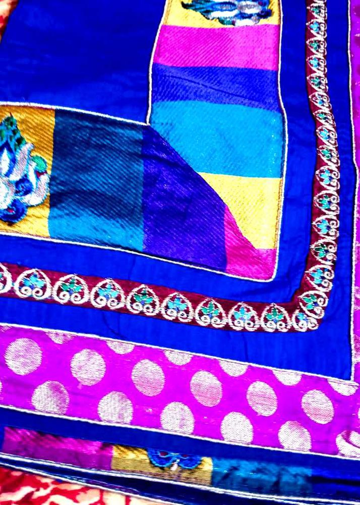 Elegant Blue  Silk  Saree