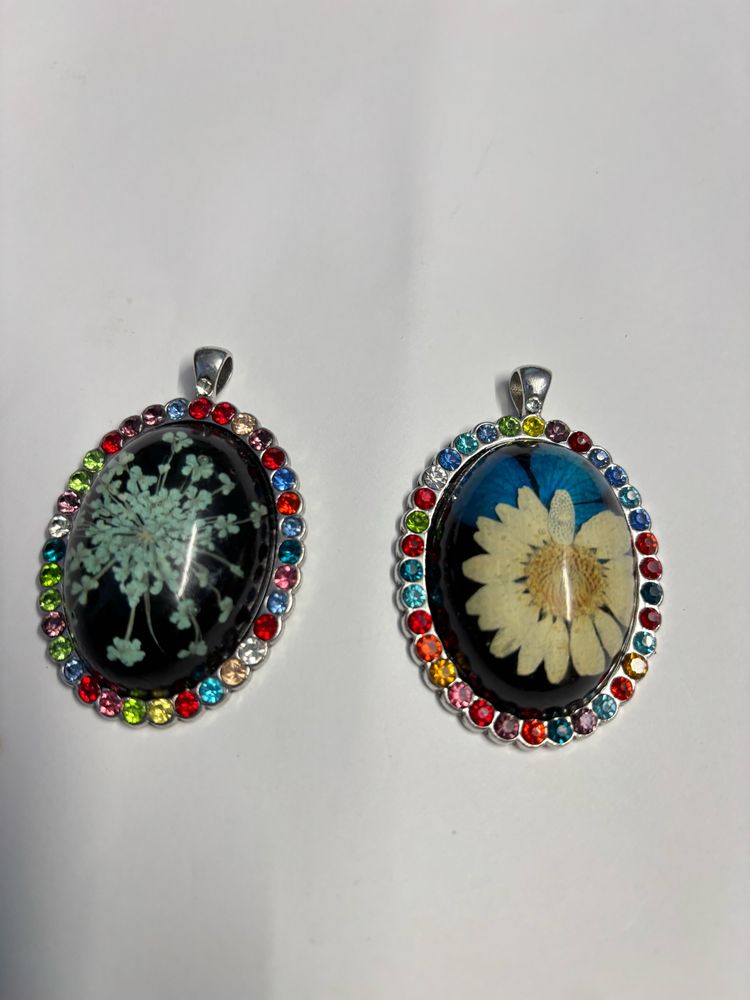 Resin art pendant