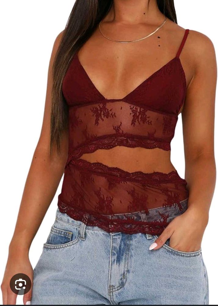 Red Lace Bralette