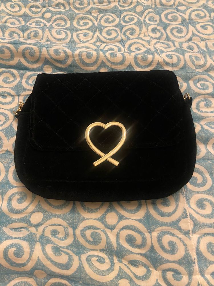 H&amp;M Black Heart Sling Bag