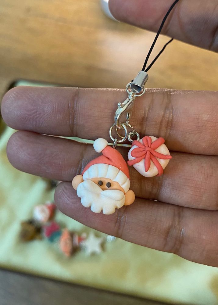 Santa With A Gift Charm