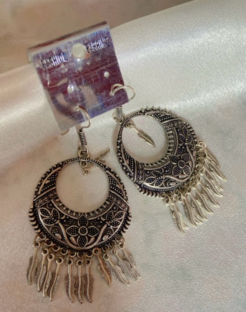 Oxidised Jhumka Earring