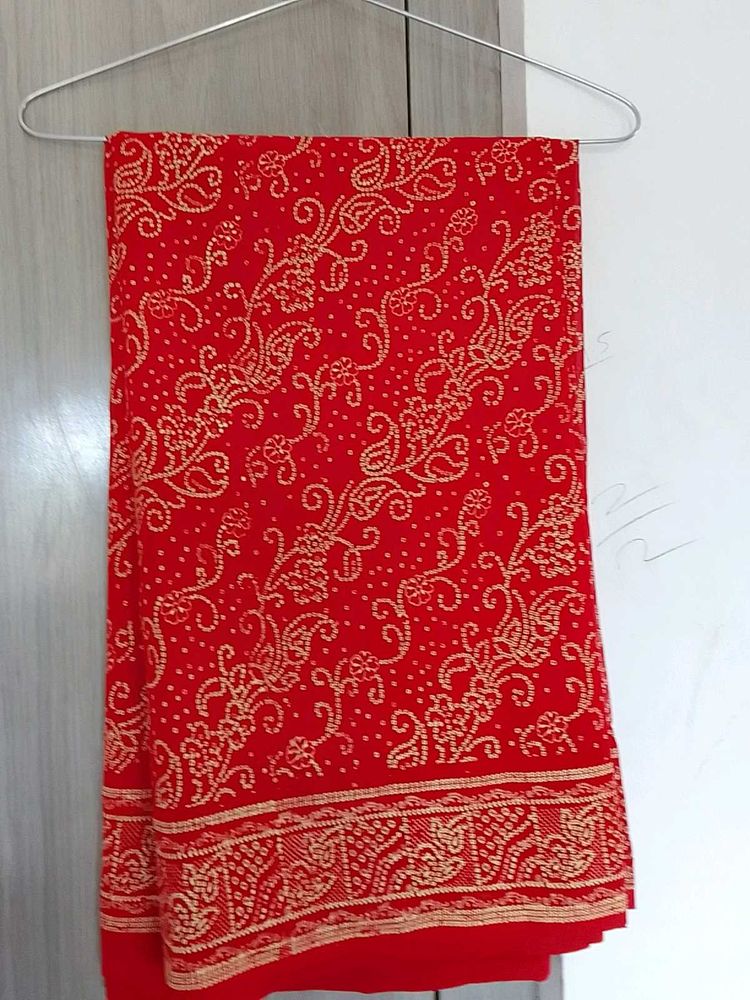 Red Georgette Saree