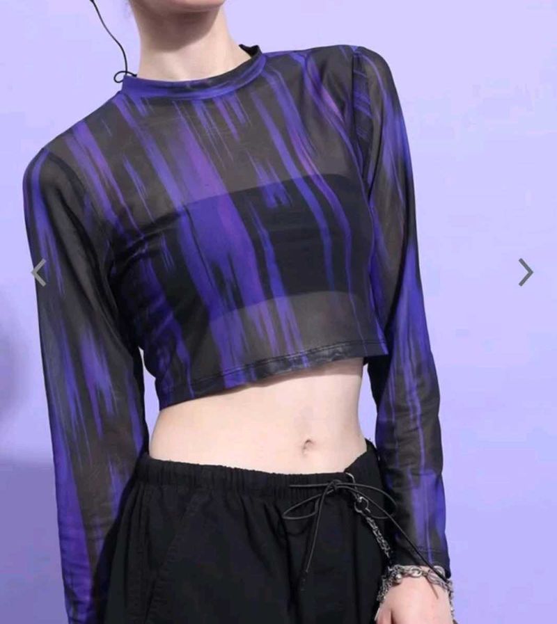 Sheer crop Top