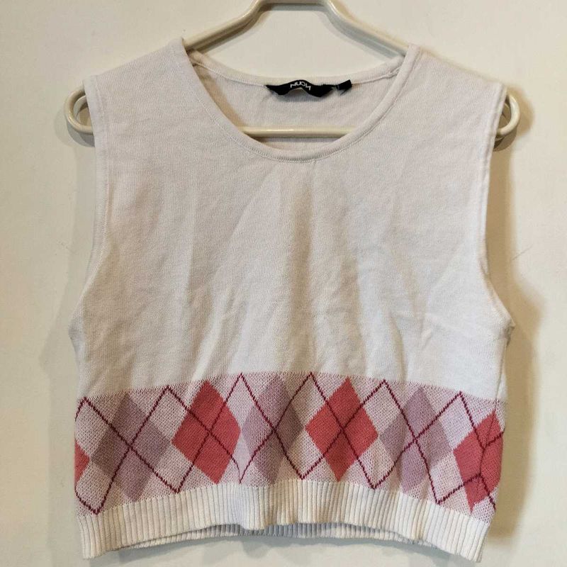 Argyle Crop Top