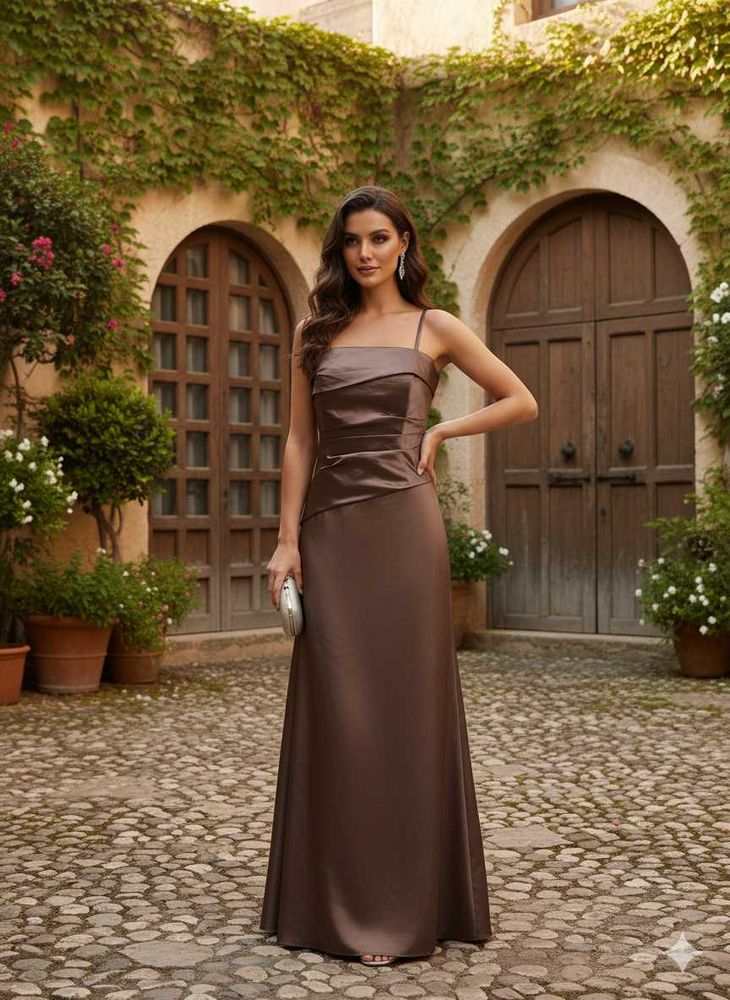 Elegant Brown Maxi Dress