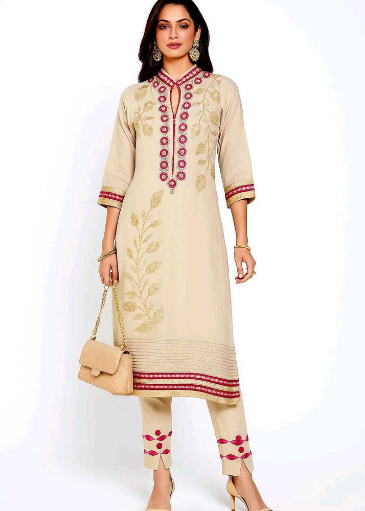 Pakistani Designer Cord Set With Badla Zari Work