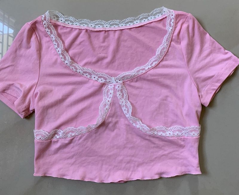 Lace Trimmed Top