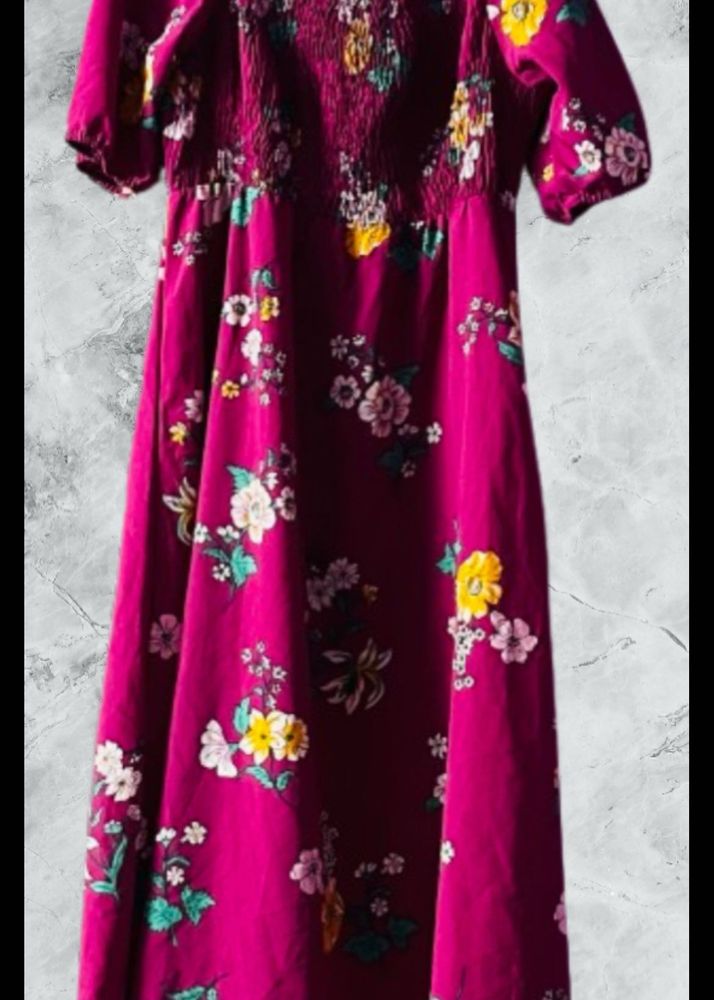 Floral Smocked Maxi Dress