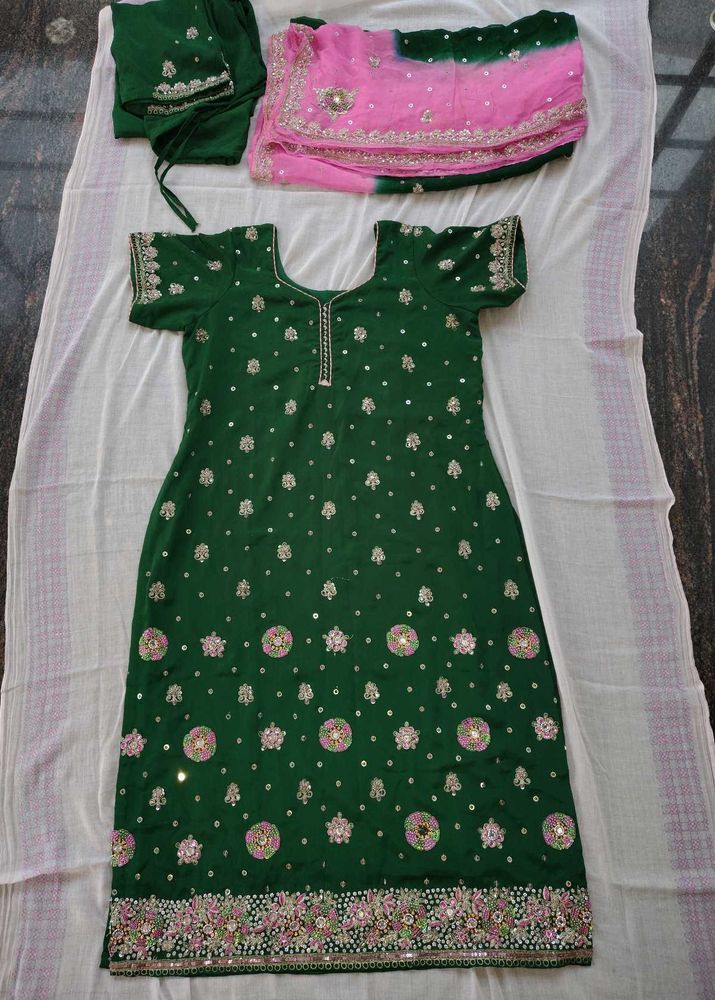 Crepe Silk Designer Suit Set