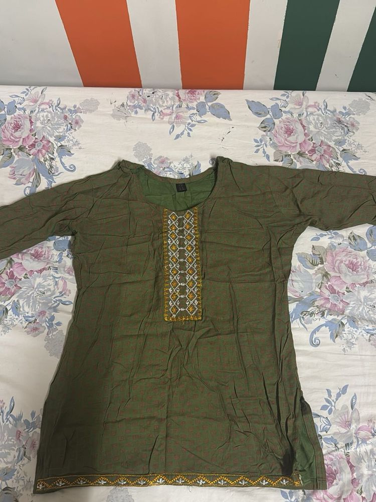 Olive Green Kurta
