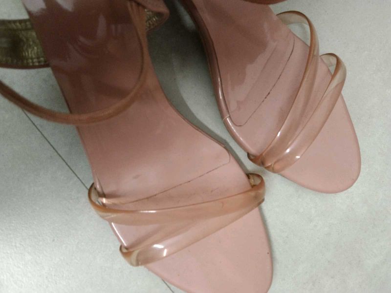 Elegant Pink Heeled Sandals