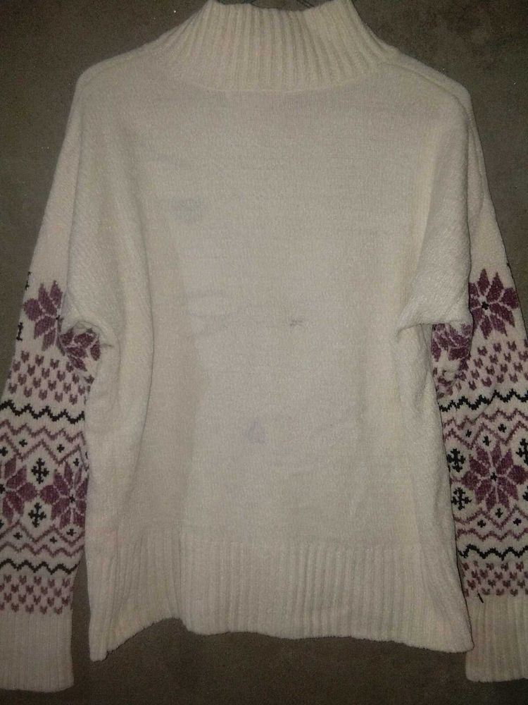 Fair Isle Sleeve Sweater