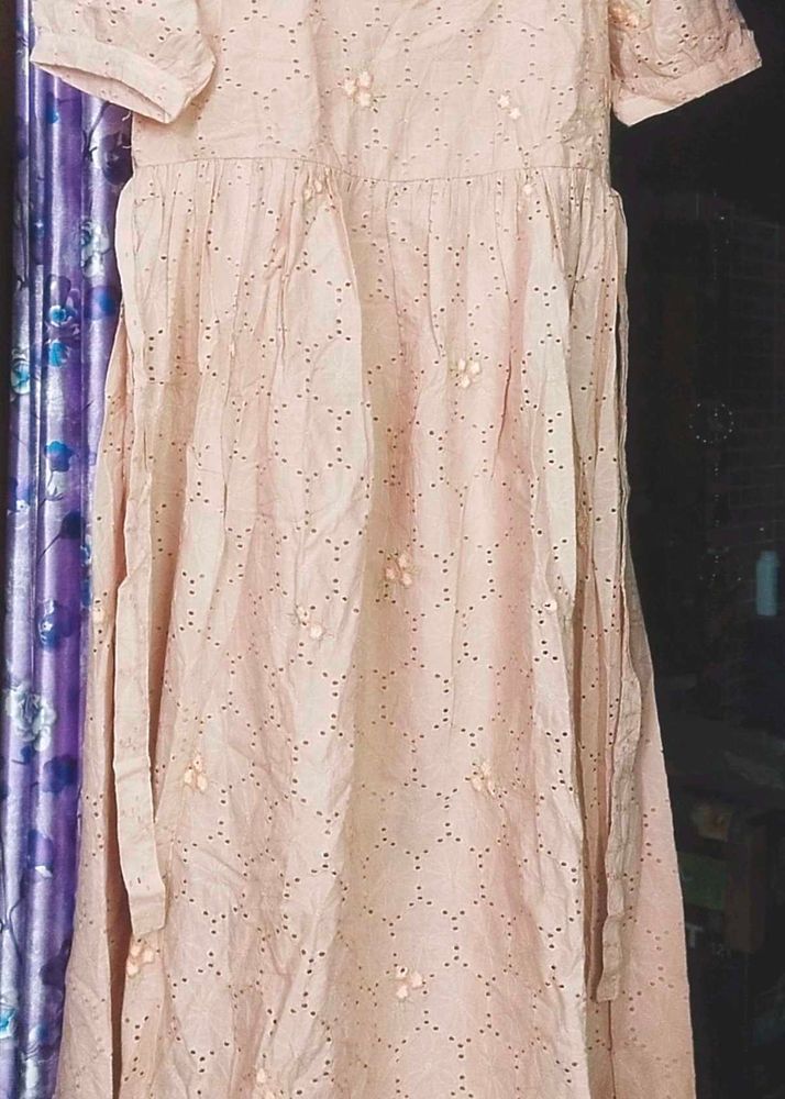 Gorgeous Peachy Frock Kurti🥰