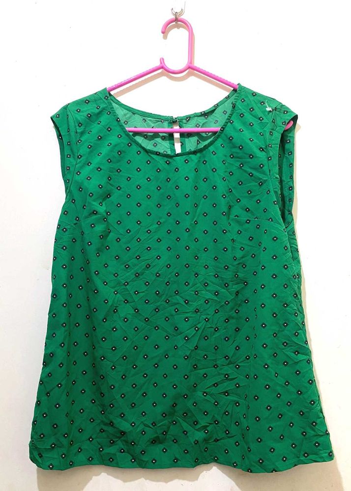 Green Printed Top 34-36